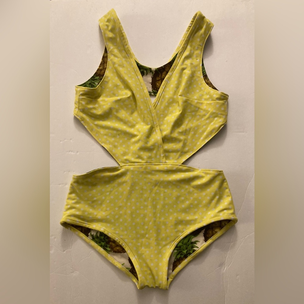 Yellow Pineapple And Polka Dots Pattern Print 2 I… - image 8